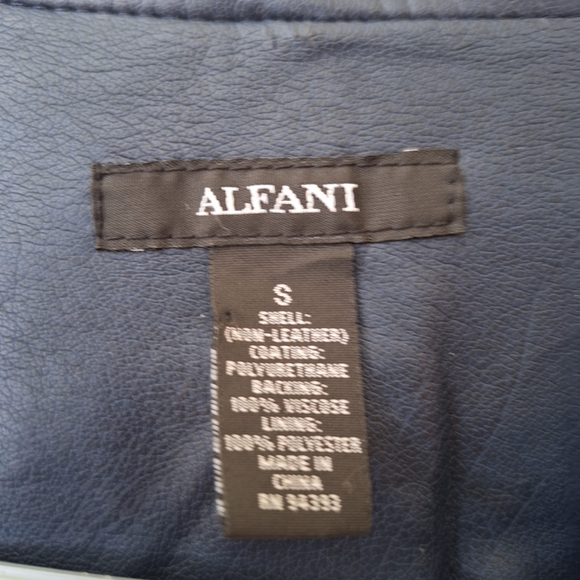 Alfani Women's non leather Blue Jacket - Picture 5 of 7